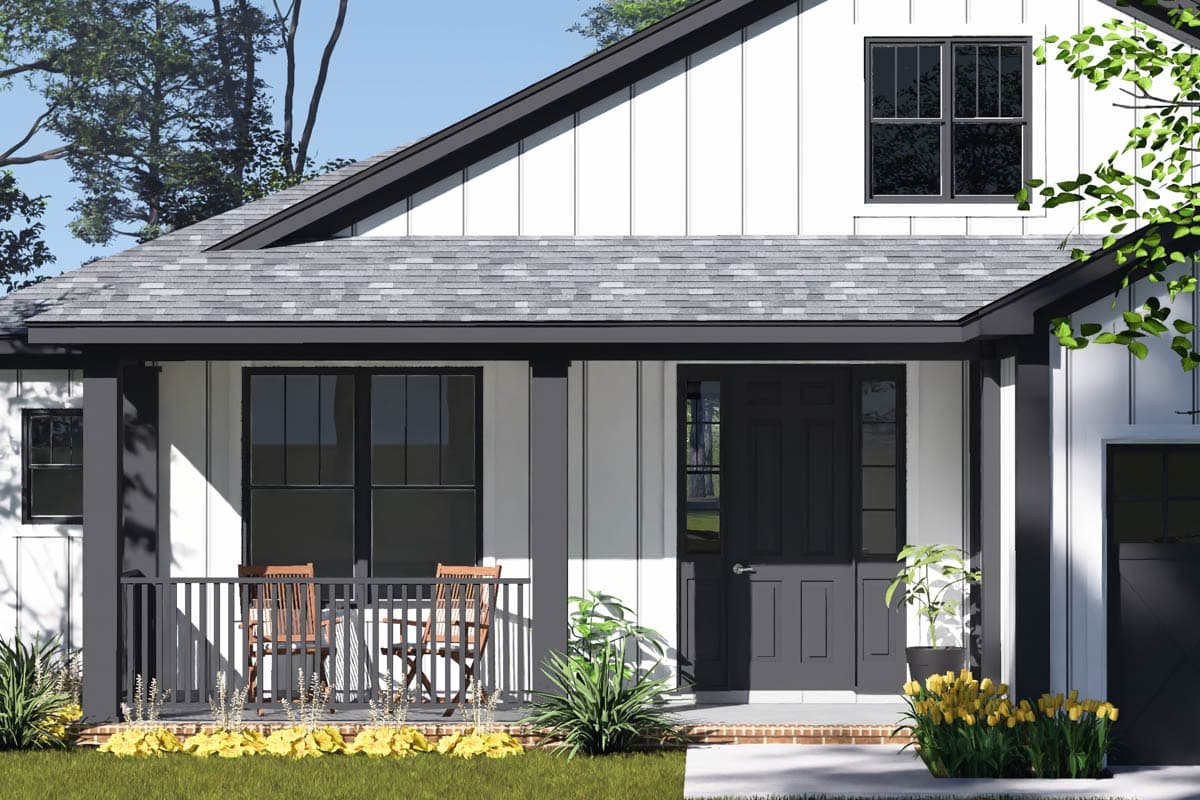 Plan 52551WM: Modern Farmhouse House Plan with 4 Beds and 2-Car Garage - Image #3 - Country, Craftsman, Traditional