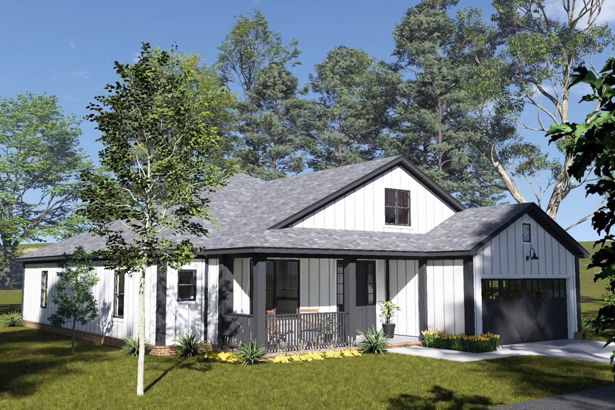 Plan 52551WM: Modern Farmhouse House Plan with 4 Beds and 2-Car Garage - Image #2 - Country, Craftsman, Traditional