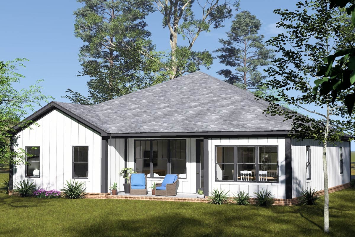 Plan 52551WM: Modern Farmhouse House Plan with 4 Beds and 2-Car Garage - Image #4 - Country, Craftsman, Traditional