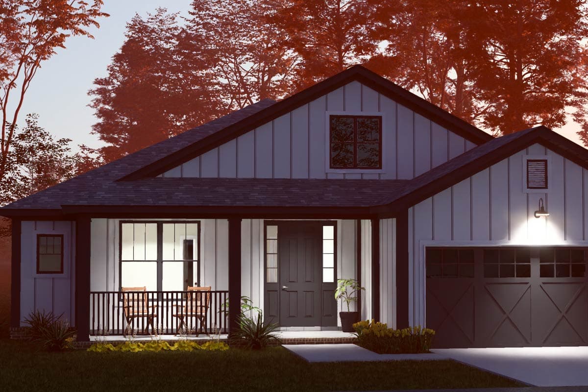 Plan 52551WM: Modern Farmhouse House Plan with 4 Beds and 2-Car Garage - Image #9 - Country, Craftsman, Traditional