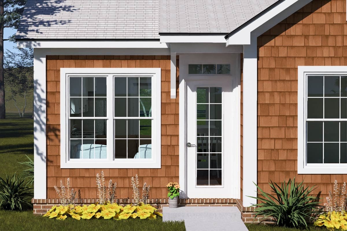 Plan 52552WM: Traditional Cottage House Plan with 2 Split Bedrooms and Vaulted Great Room - Image #4 - Cottage, Traditional