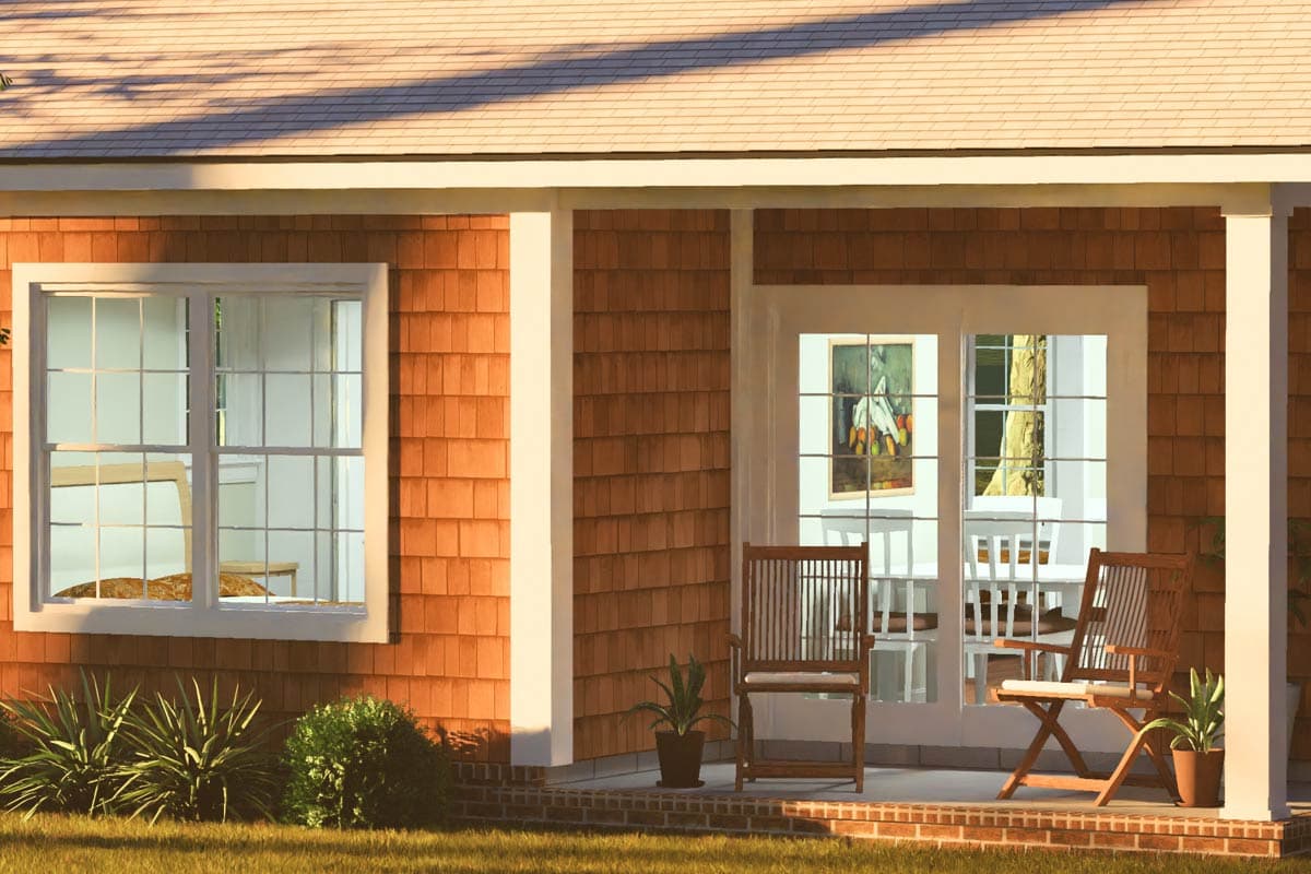 Plan 52552WM: Traditional Cottage House Plan with 2 Split Bedrooms and Vaulted Great Room - Image #9 - Cottage, Traditional