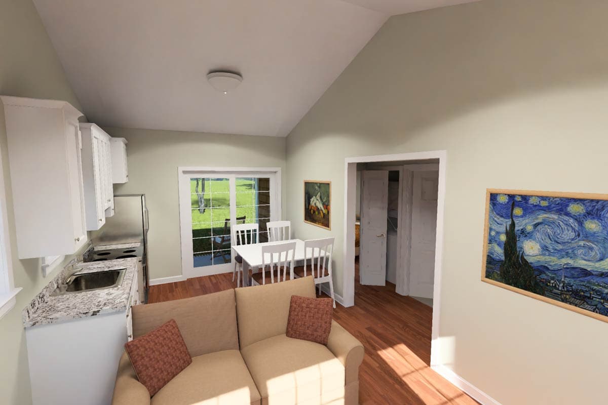 Plan 52552WM: Traditional Cottage House Plan with 2 Split Bedrooms and Vaulted Great Room - Image #21 - Cottage, Traditional