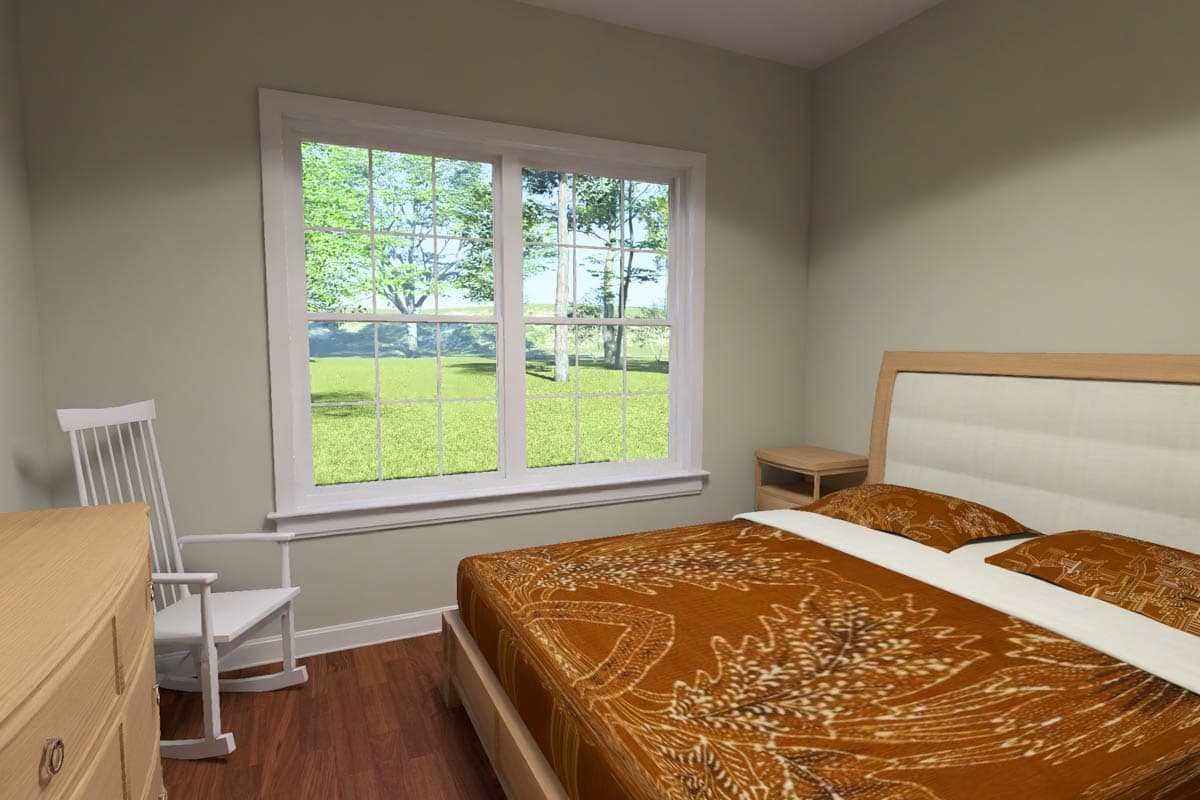 Plan 52552WM: Traditional Cottage House Plan with 2 Split Bedrooms and Vaulted Great Room - Image #17 - Cottage, Traditional