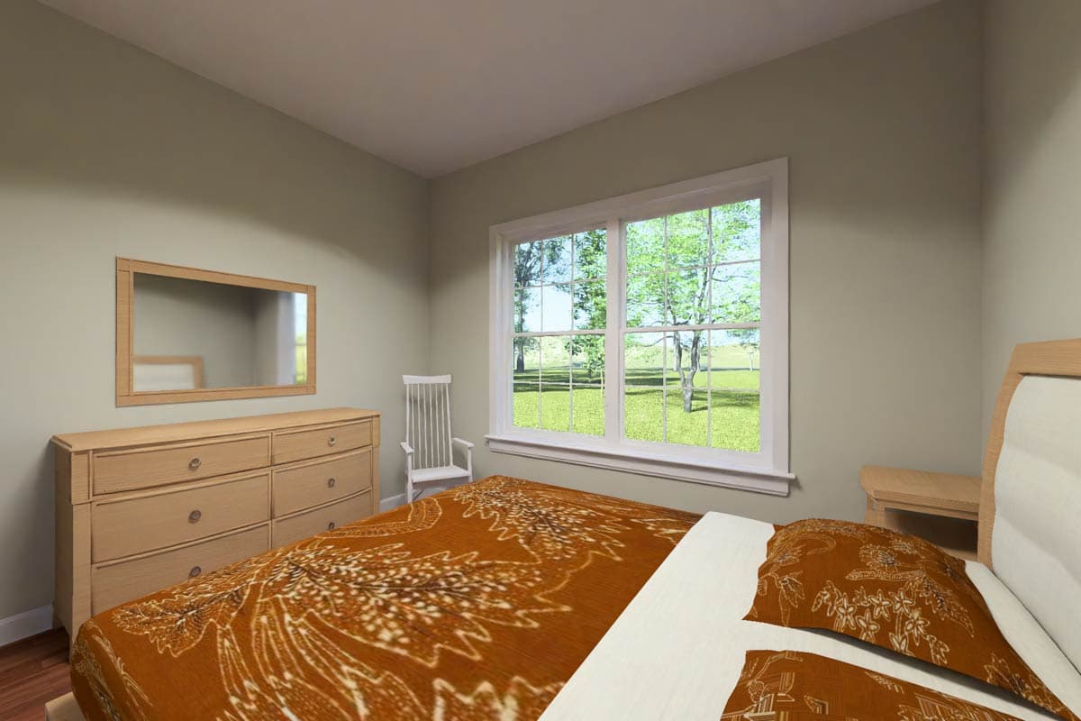 Plan 52552WM: Traditional Cottage House Plan with 2 Split Bedrooms and Vaulted Great Room - Image #19 - Cottage, Traditional