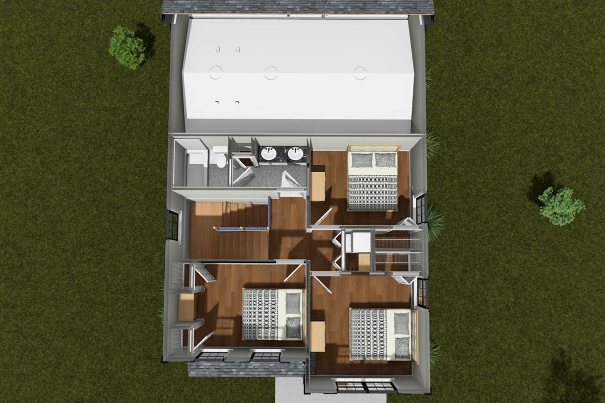 Plan 52553WM: Traditional 4-Bedroom House Plan with Main Level Master Suite - Image #11 - Traditional