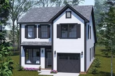 Traditional 4-Bedroom House Plan with Main Level Master Suite