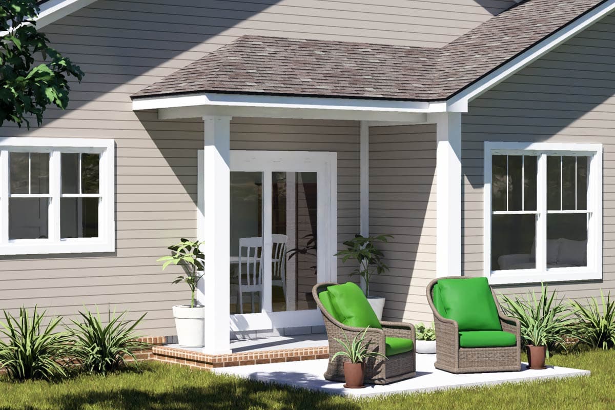 Plan 52555WM: harming Ranch House Plan with 3 Bedrooms, Mudroom, and 2-Car Garage - Image #6 - Ranch, Traditional