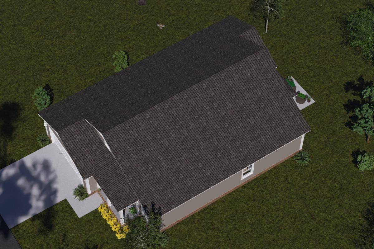 Plan 52555WM: harming Ranch House Plan with 3 Bedrooms, Mudroom, and 2-Car Garage - Image #7 - Ranch, Traditional