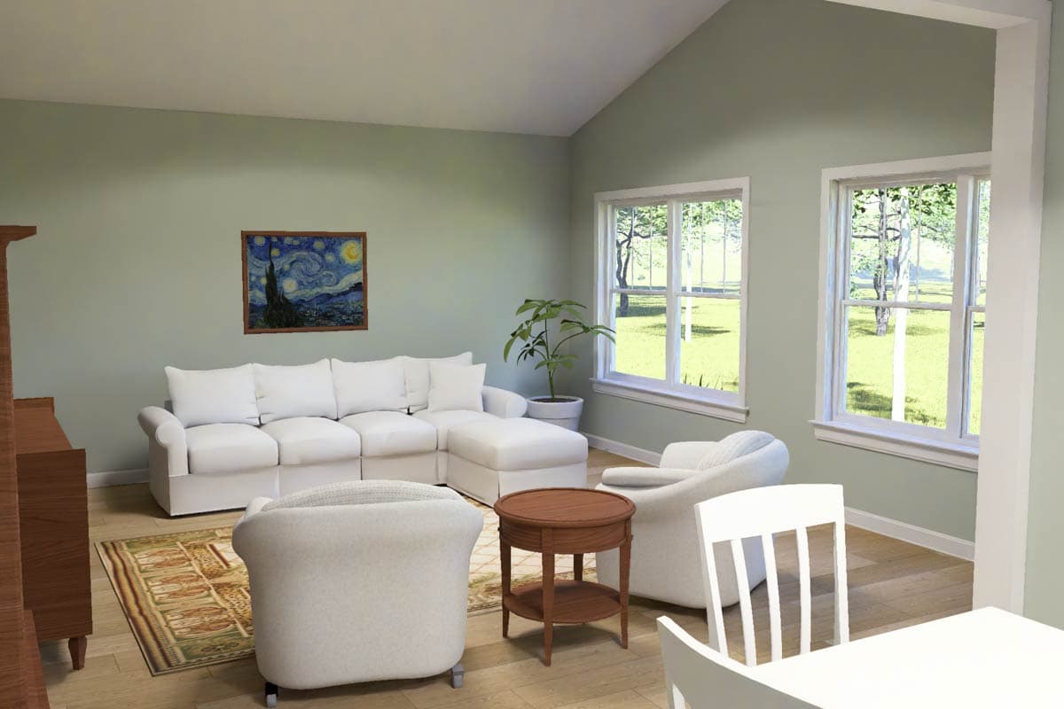 Plan 52555WM: harming Ranch House Plan with 3 Bedrooms, Mudroom, and 2-Car Garage - Image #13 - Ranch, Traditional