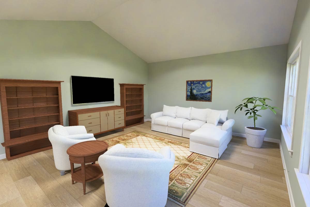 Plan 52555WM: harming Ranch House Plan with 3 Bedrooms, Mudroom, and 2-Car Garage - Image #9 - Ranch, Traditional