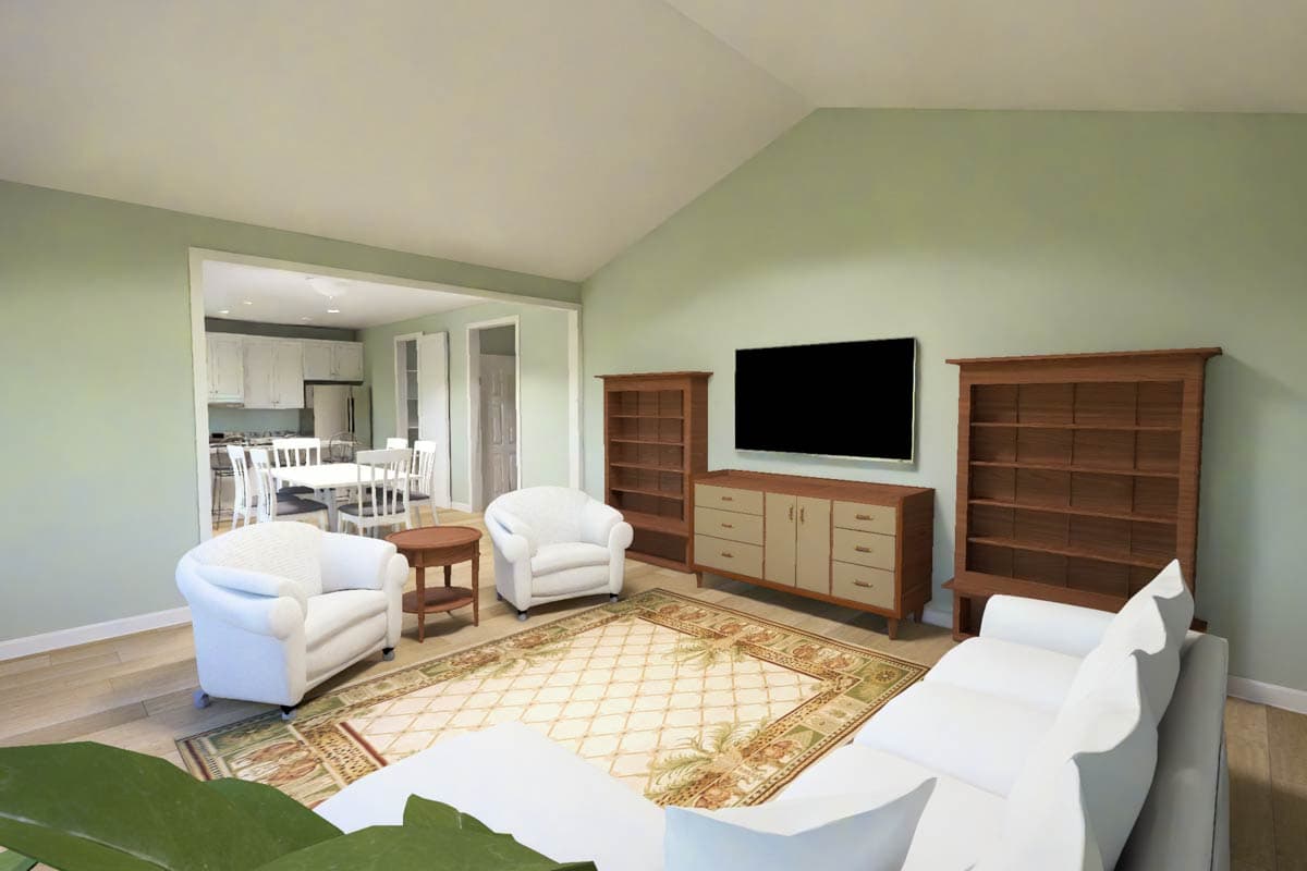 Plan 52555WM: harming Ranch House Plan with 3 Bedrooms, Mudroom, and 2-Car Garage - Image #10 - Ranch, Traditional