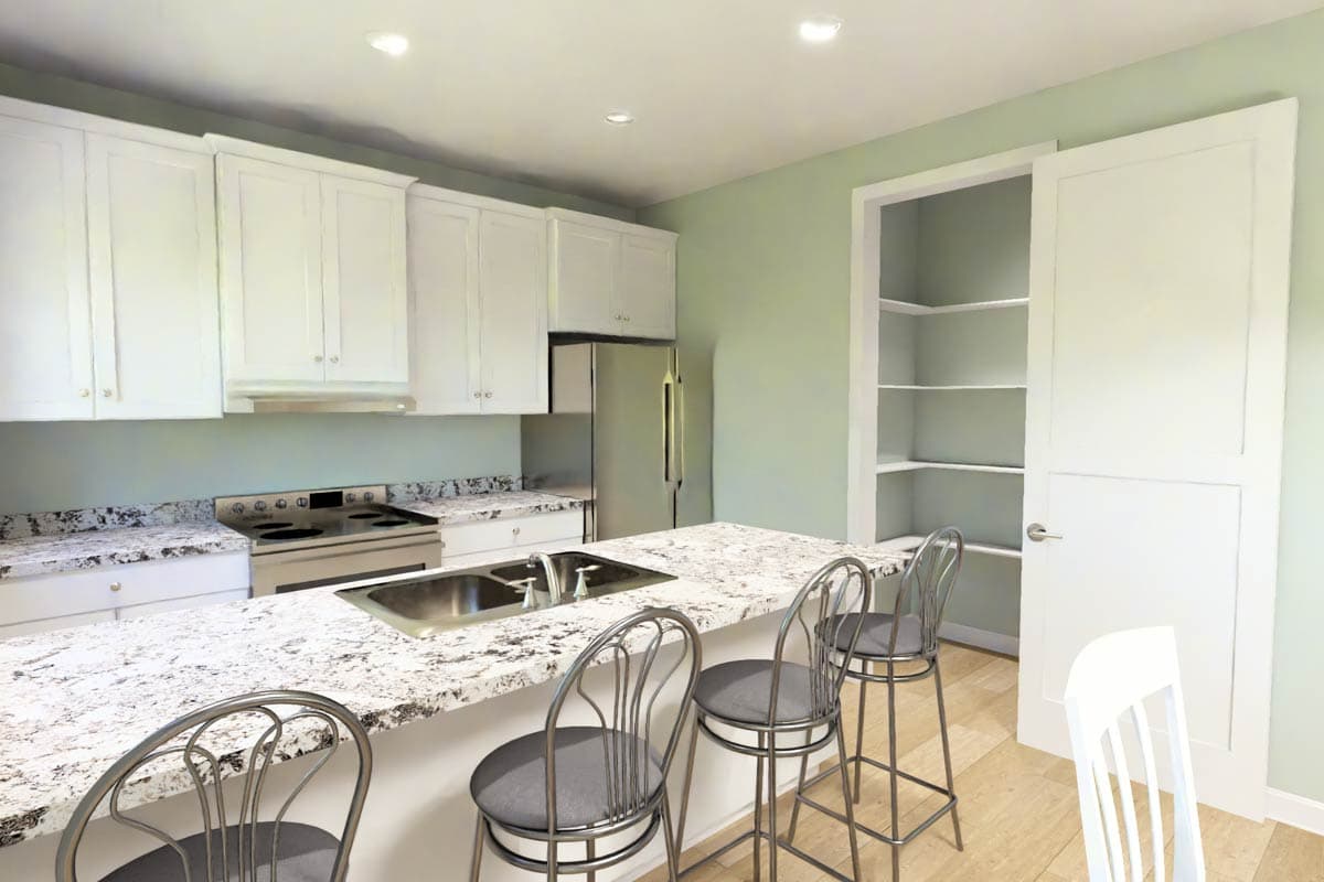 Plan 52555WM: harming Ranch House Plan with 3 Bedrooms, Mudroom, and 2-Car Garage - Image #14 - Ranch, Traditional