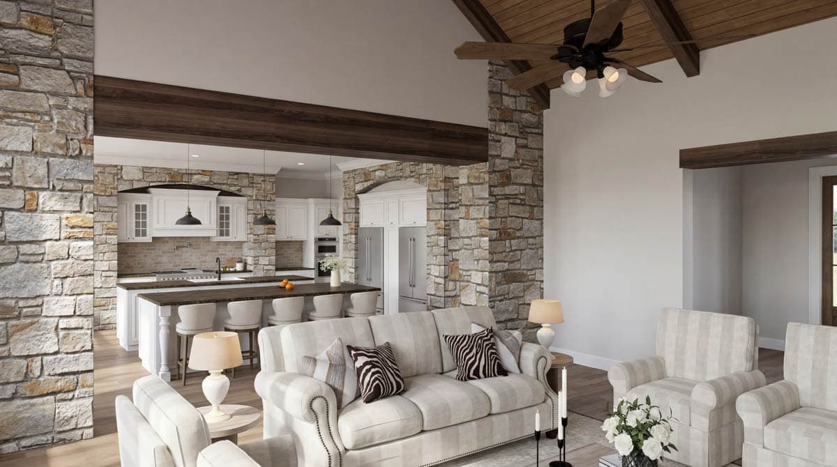 Plan 70966MK: Luxury Mountain Mountain New American House Plan with 4 Beds and 6-Car Garage - Image #8 - Mountain, New American