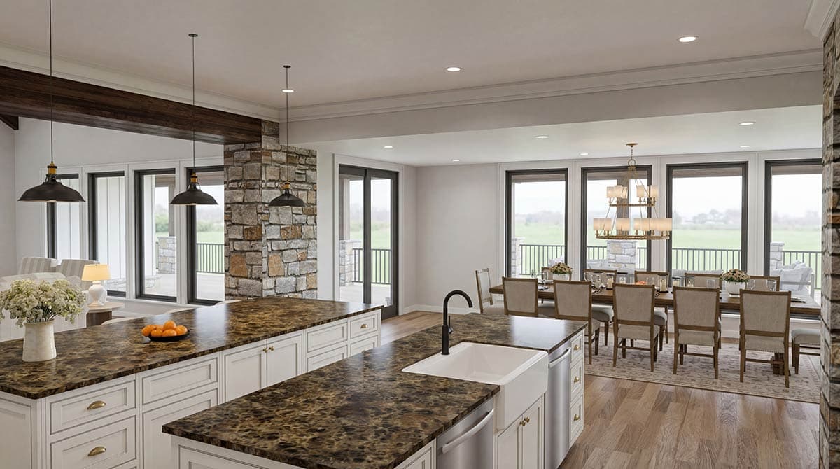 Plan 70966MK: Luxury Mountain Mountain New American House Plan with 4 Beds and 6-Car Garage - Image #13 - Mountain, New American