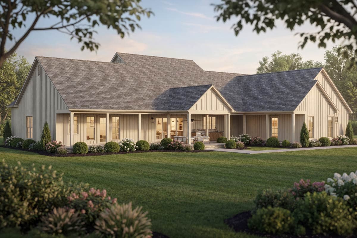 Plan 70967MK: Modern Farmhouse House Plan with 4 Bedrooms and 4-Car Garage - Image #6 - Farmhouse, Modern Farmhouse