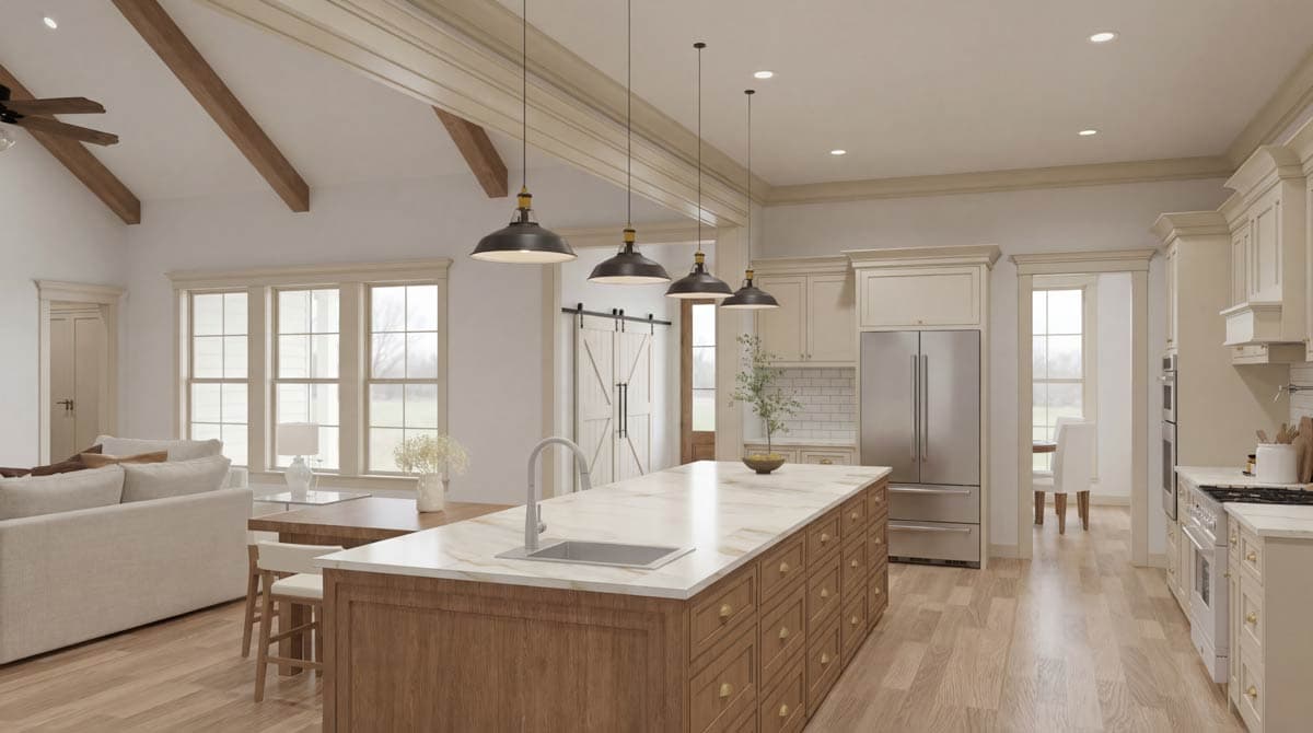 Plan 70967MK: Modern Farmhouse House Plan with 4 Bedrooms and 4-Car Garage - Image #9 - Farmhouse, Modern Farmhouse