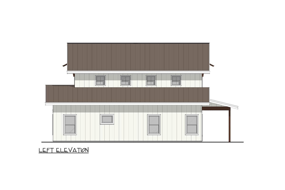Plan 405146FDC: Modern Barndominium House Plan with 3 Beds and Vaulted Great Room - Image #3 - Barndominium