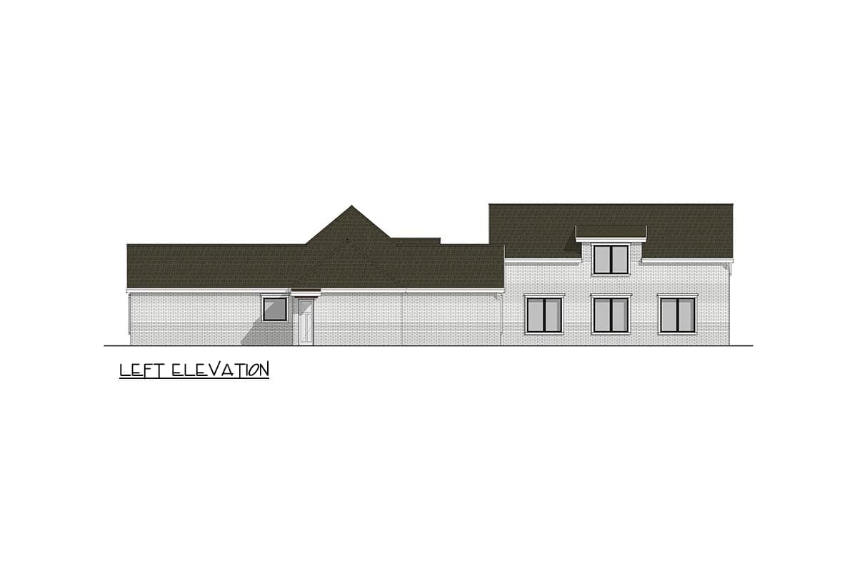 Plan 405147FDC: 2,970 Sq Ft European Transitional House Plan with Split Bedrooms and Covered Patio - Image #3 - European, Transitional