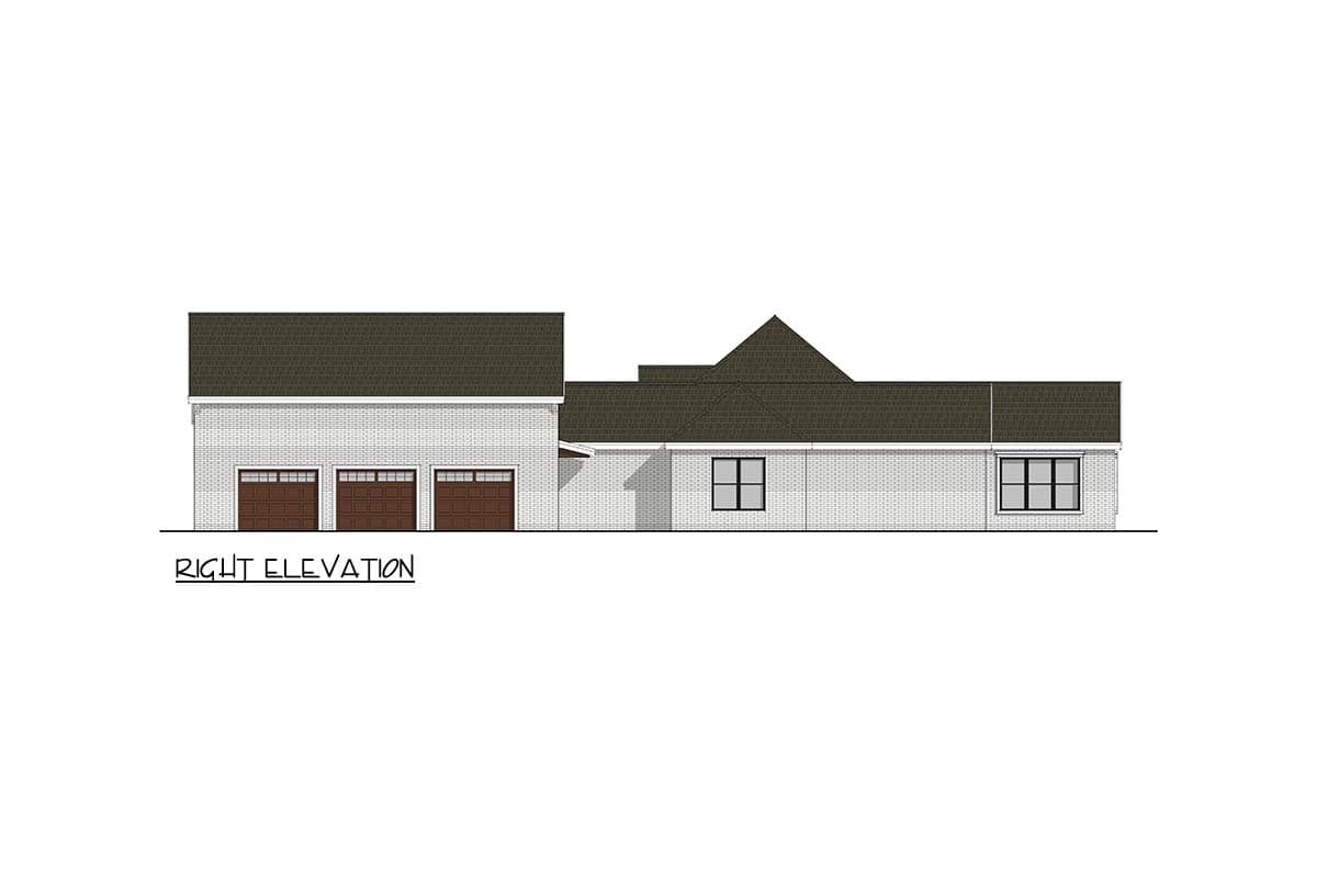 Plan 405147FDC: 2,970 Sq Ft European Transitional House Plan with Split Bedrooms and Covered Patio - Image #4 - European, Transitional