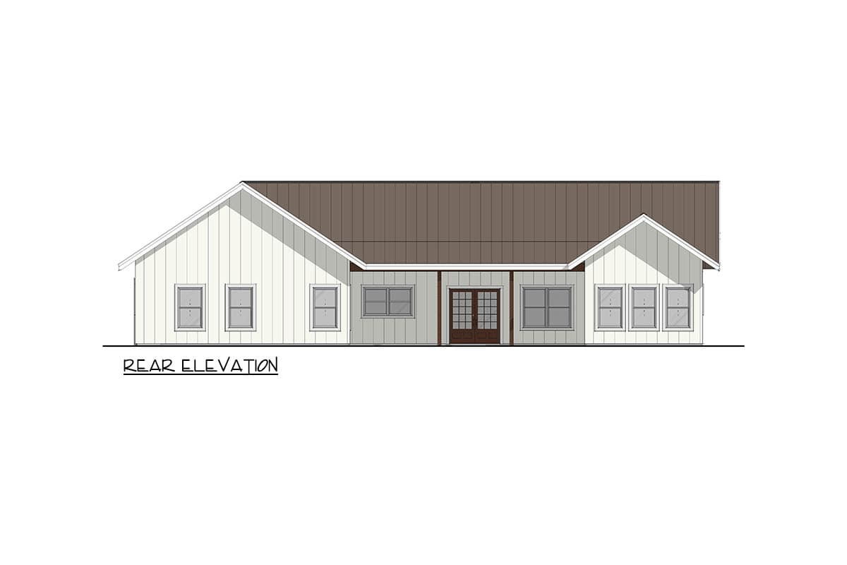 Plan 405148FDC: Spacious Barndominium Farmhouse House Plan with 3 Beds and Covered Porches - Image #4 - Barndominium, Farmhouse