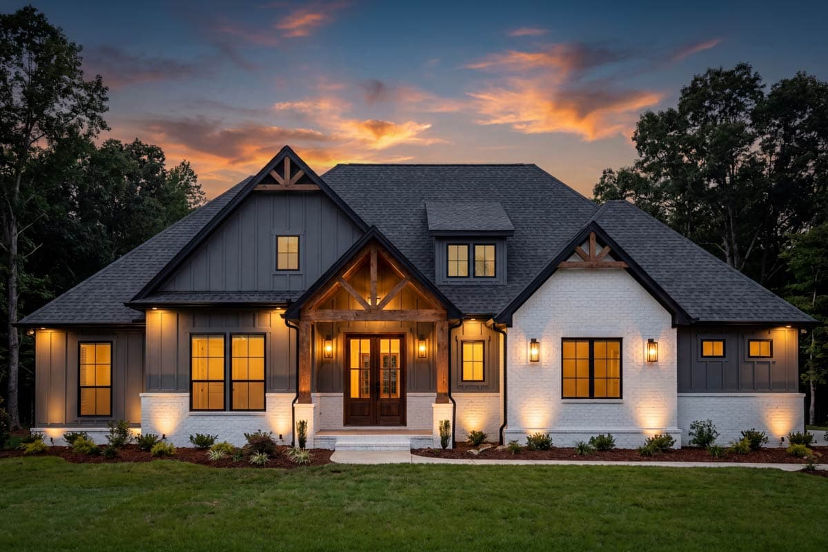 Plan 56571SM: Modern Farmhouse House Plan with 4 Beds and 2-Car Garage - Image #3 - Craftsman, Modern Farmhouse, New American