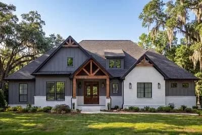 Modern Farmhouse House Plan with 4 Beds and 2-Car Garage