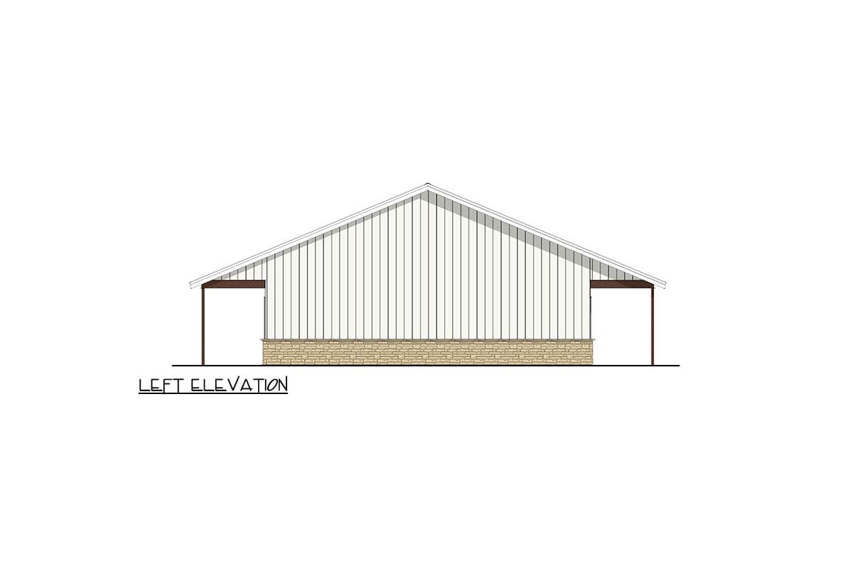 Plan 405149FDC: Spacious 4-Bedroom Barndominium Farmhouse House Plan with Covered Porches - Image #3 - Barndominium, Farmhouse