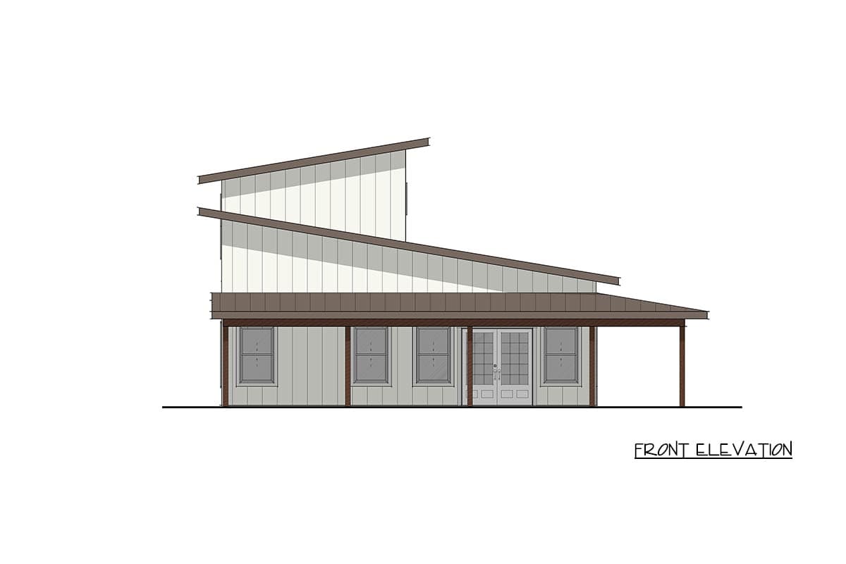 Plan 405151FDC: Modern Barndominium House Plan with 3 Beds and 2-Car Garage - Image #2 - Barndominium, Farmhouse