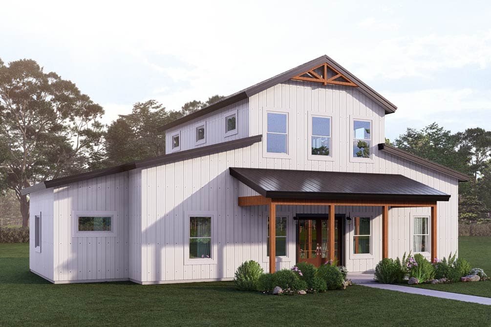 Plan image - 405152FDC:Modern Barndominium House Plan with 3 Beds and Vaulted Living