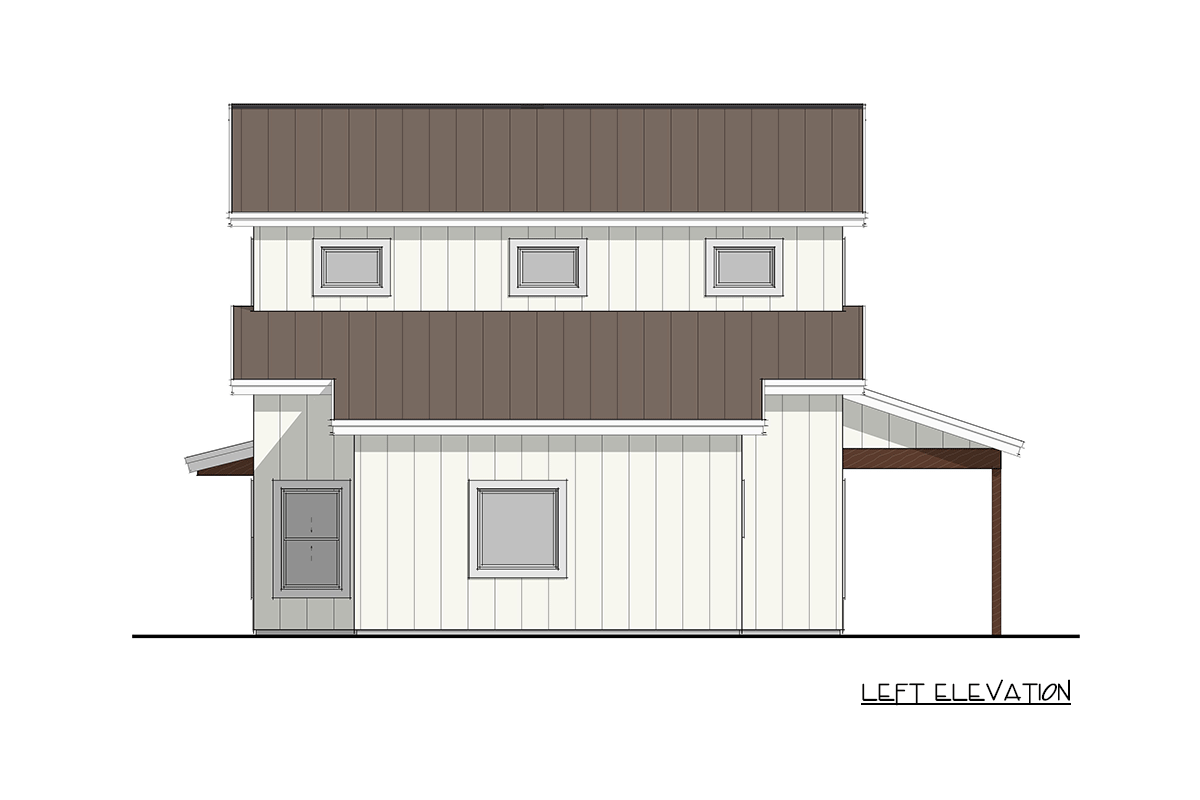 Plan 405152FDC: Modern Barndominium House Plan with 3 Beds and Vaulted Living - Image #3 - Barndominium