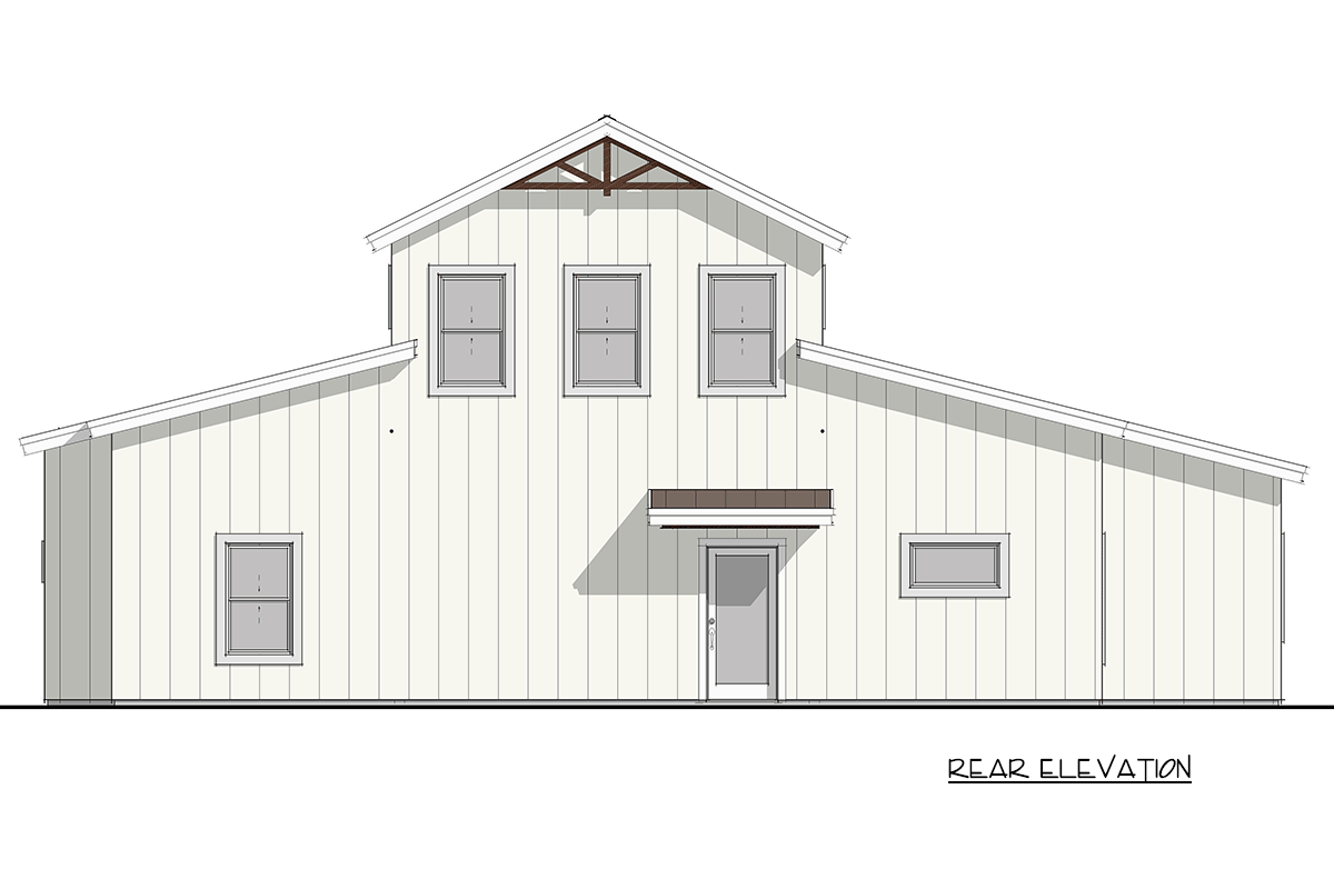 Plan 405152FDC: Modern Barndominium House Plan with 3 Beds and Vaulted Living - Image #4 - Barndominium