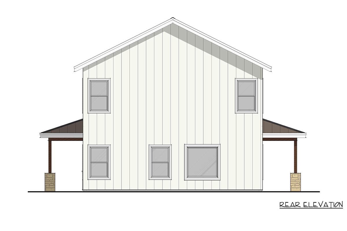 Plan 405153FDC: Inviting 3-Bedroom Barndominium House Plan with Wraparound Porch - Image #4 - Barndominium, Farmhouse