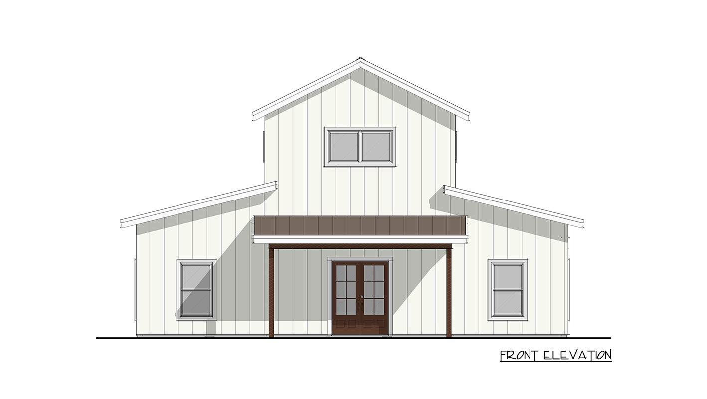Plan 405154FDC: Three-Bedroom Barndominium Plan with Screened Porch - Image #2 - Barndominium, Farmhouse