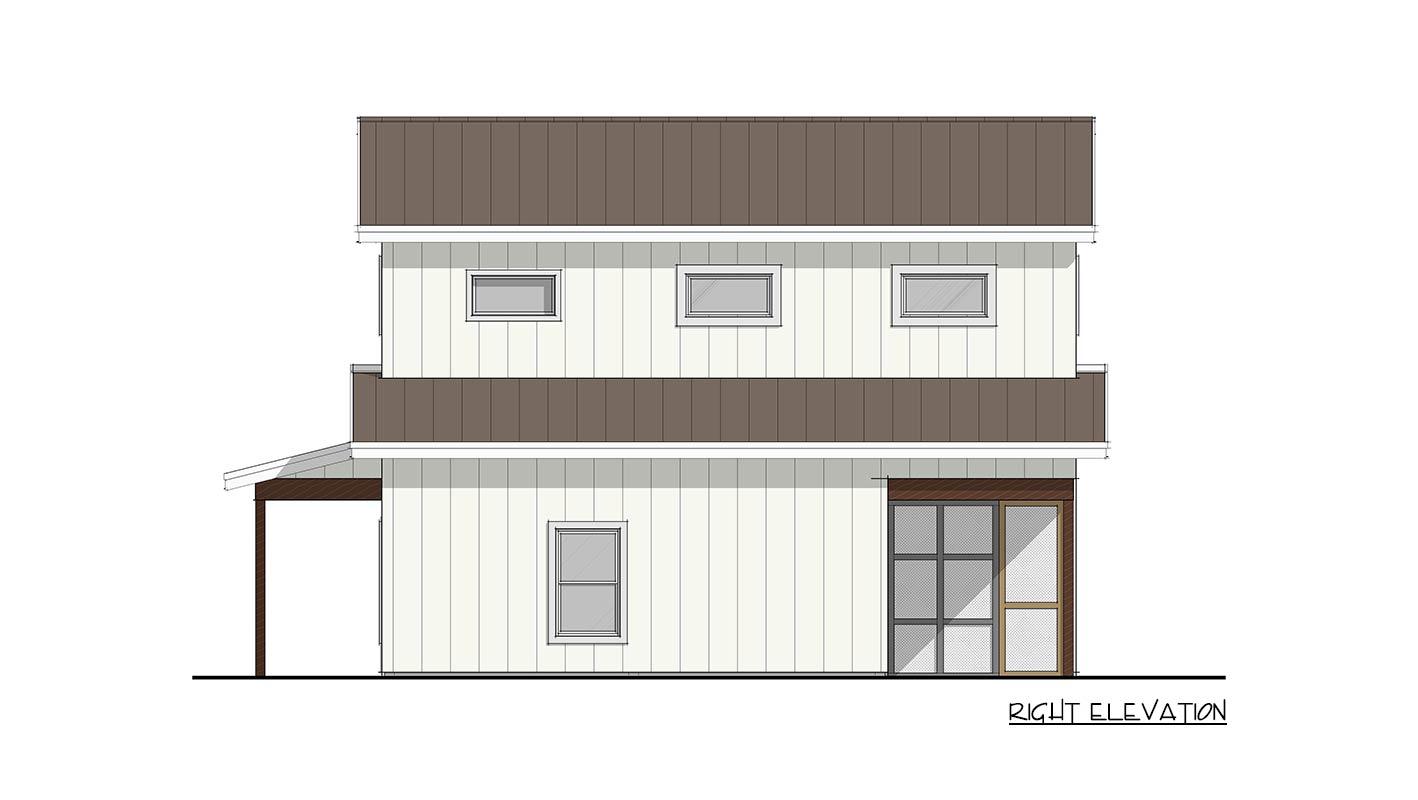 Plan 405154FDC: Three-Bedroom Barndominium Plan with Screened Porch - Image #5 - Barndominium, Farmhouse