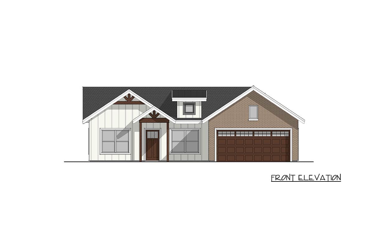 Plan 405156FDC: New American Farmhouse House Plan with 4 Split Bedrooms - Image #2 - Farmhouse, Modern Farmhouse, New American
