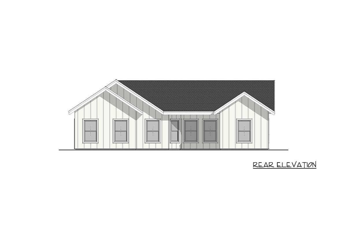 Plan 405156FDC: New American Farmhouse House Plan with 4 Split Bedrooms - Image #4 - Farmhouse, Modern Farmhouse, New American