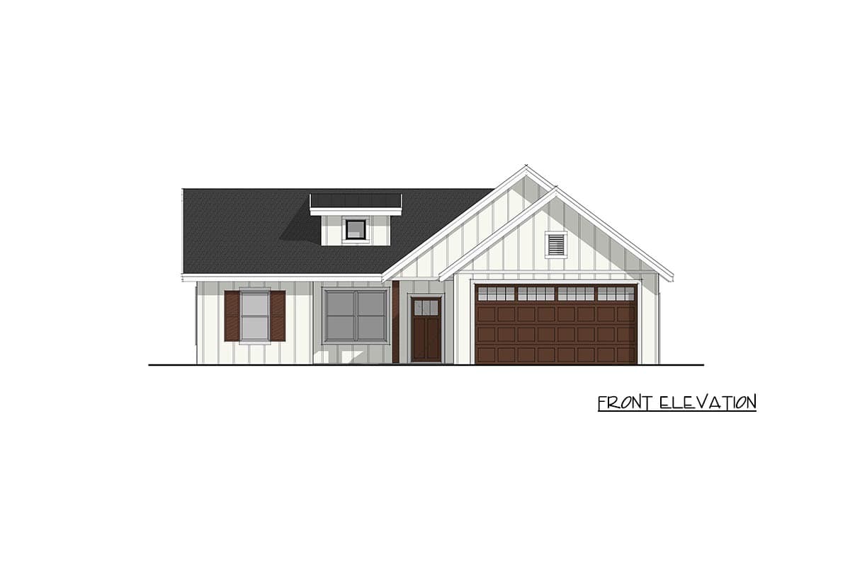 Plan 405157FDC: 4-Bedroom Modern Farmhouse House Plan with Split Layout - Image #2 - Farmhouse, Modern Farmhouse, New American