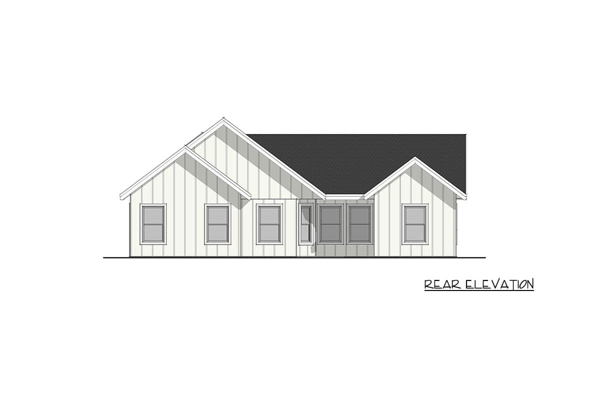 Plan 405157FDC: 4-Bedroom Modern Farmhouse House Plan with Split Layout - Image #4 - Farmhouse, Modern Farmhouse, New American