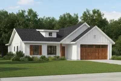 4-Bedroom Modern Farmhouse House Plan with Split Layout