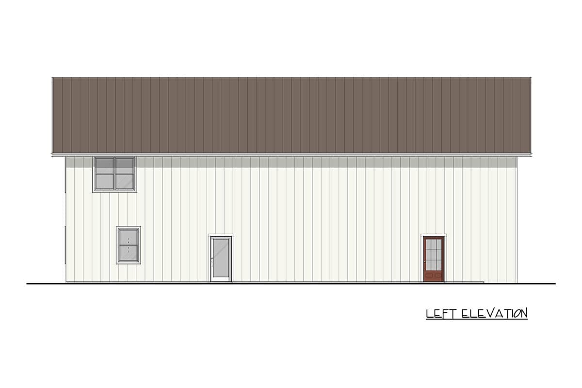 Plan 405158FDC: Barndominium Farmhouse House Plan with 4 Beds and Loft - Image #3 - Barndominium