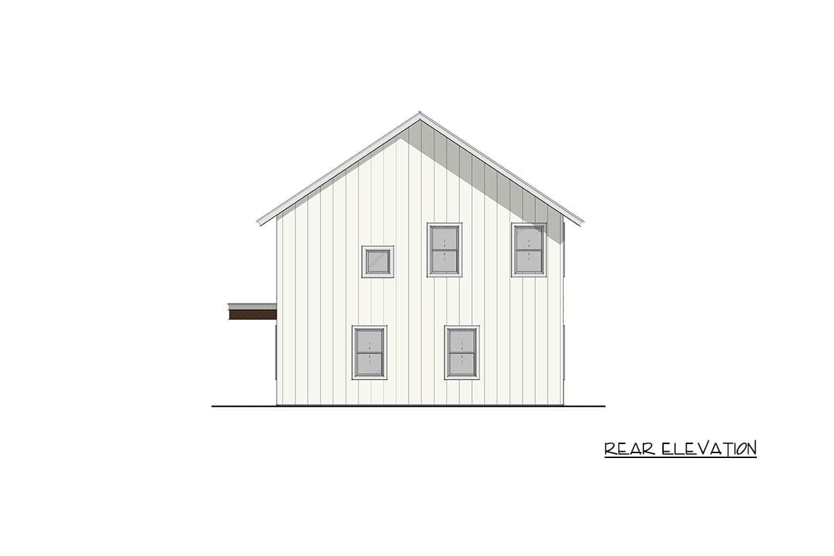 Plan 405158FDC: Barndominium Farmhouse House Plan with 4 Beds and Loft - Image #4 - Barndominium