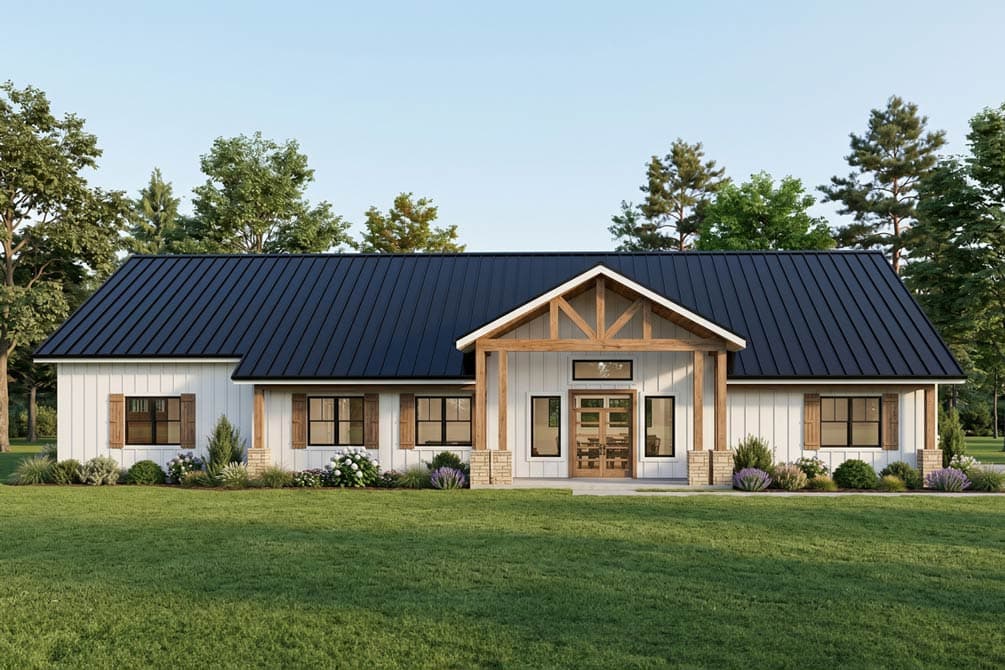 Plan image - 405160FDC:Modern Barndominium House Plan with 3 Beds and 3-Car Garage
