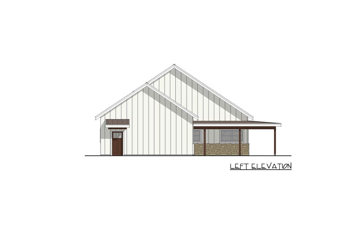 Plan 405161FDC: Modern Barndominium House Plan with 3 Bedrooms and Wraparound Porch - Image #3 - Barndominium, Farmhouse