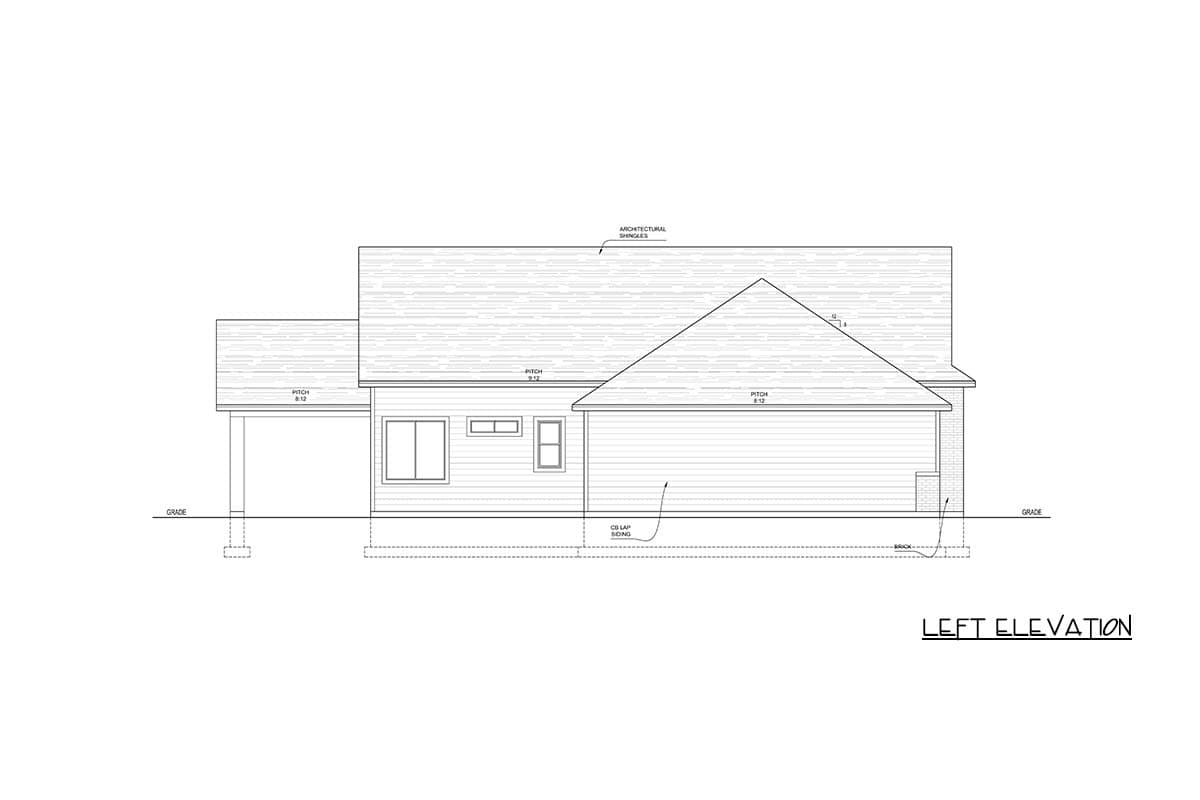 Plan 849084PGE: Craftsman Ranch House Plan with Split Bedrooms and 3-Car Garage - Image #3 - Craftsman, Ranch, Traditional