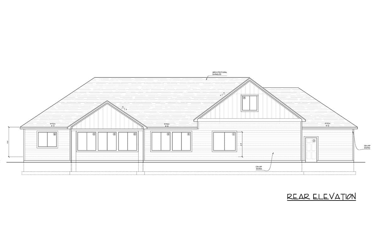 Plan 849084PGE: Craftsman Ranch House Plan with Split Bedrooms and 3-Car Garage - Image #4 - Craftsman, Ranch, Traditional