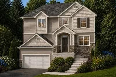 Craftsman House Plan with 4 Beds and Walkout Garage