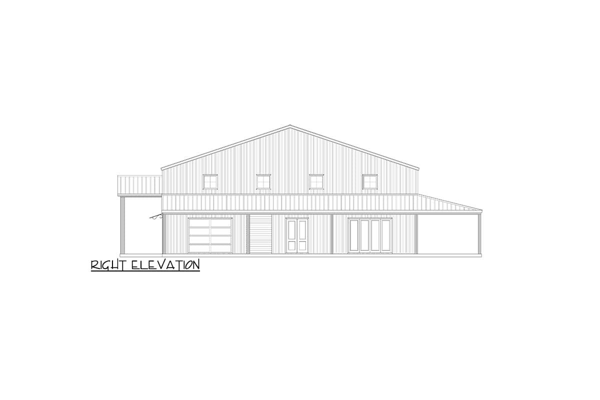 Plan 170018ADS: Modern Barndominium House Plan with 4,093 Sq Ft and RV Garage - Image #4 - Barndominium