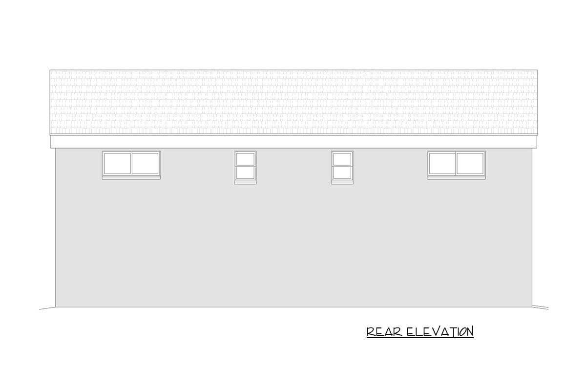 Plan 680664VR: Modern Duplex House Plan with 2 Bedrooms, Deck, and Two-Car Garage - Image #4 - Contemporary, Modern