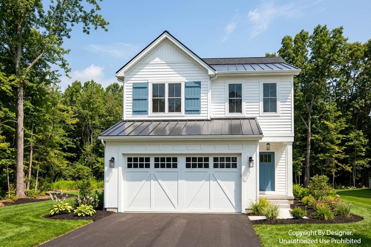Plan image - 140051RK:Inviting 3-Bedroom Farmhouse House Plan with Loft and 2-Car Garage